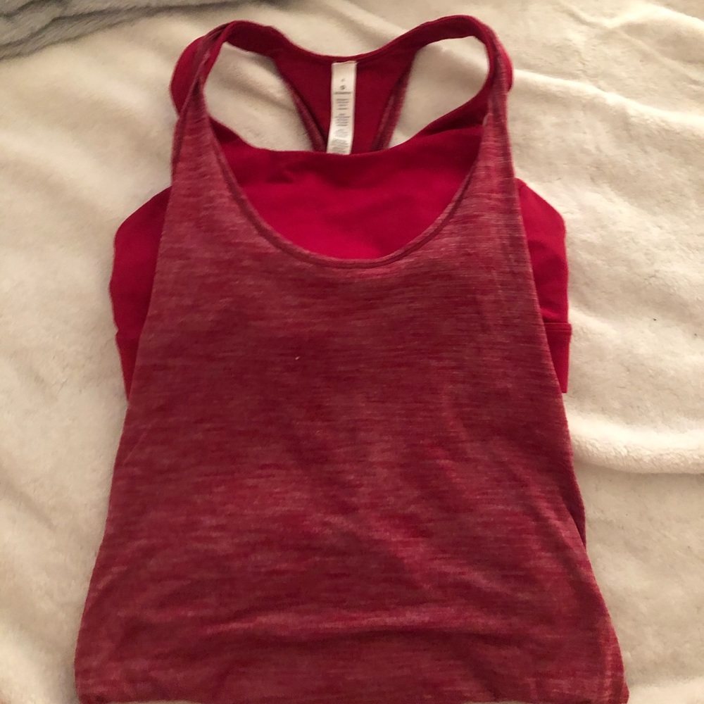 Pink Lululemon tank top